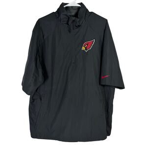 Nike Arizona Cardinals NFL On Field Sideline Pullover Windbreaker Coach Jacket L